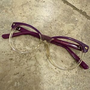 Betsey Johnson Purple and Clear Glasses - Frame Only